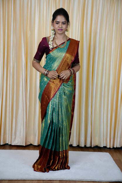 Kanchi inspired semi silk saree🥳