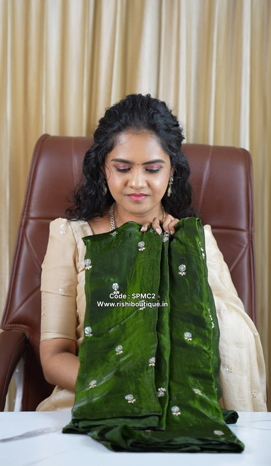 Space silk sarees with same blouse 🥳🥰