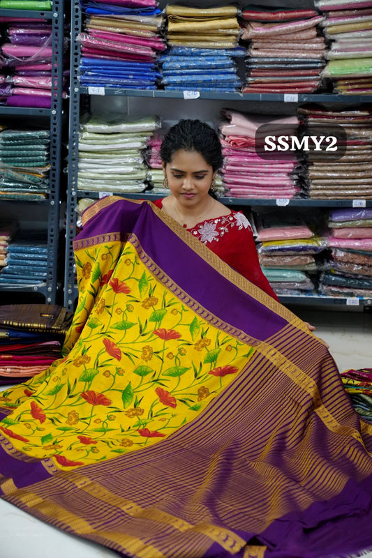 Mysore semi silk saree🥰🏃🏼‍♀️