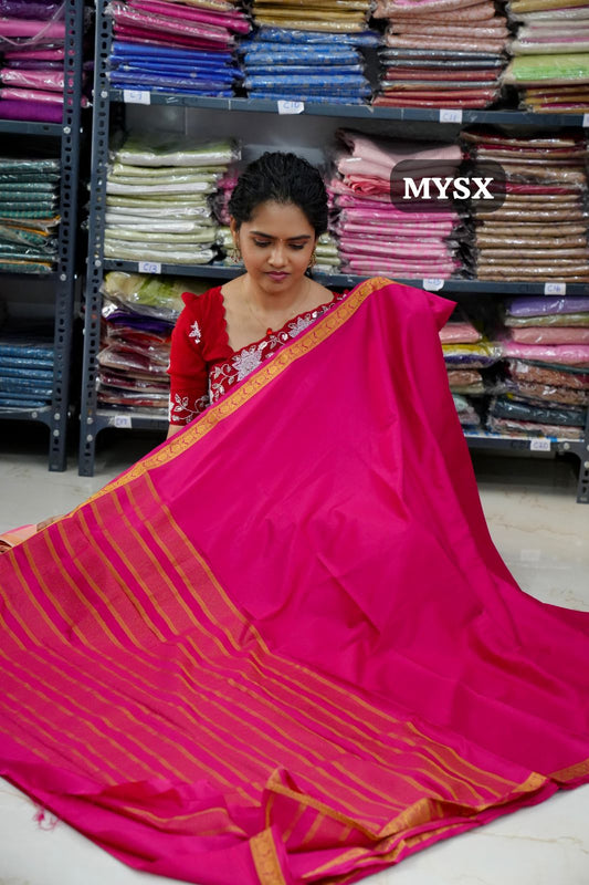 Mysore semi silk saree🥰🏃🏼‍♀️