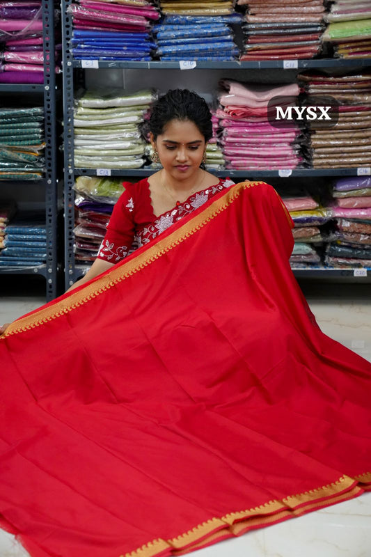 Mysore semi silk saree🥰🏃🏼‍♀️