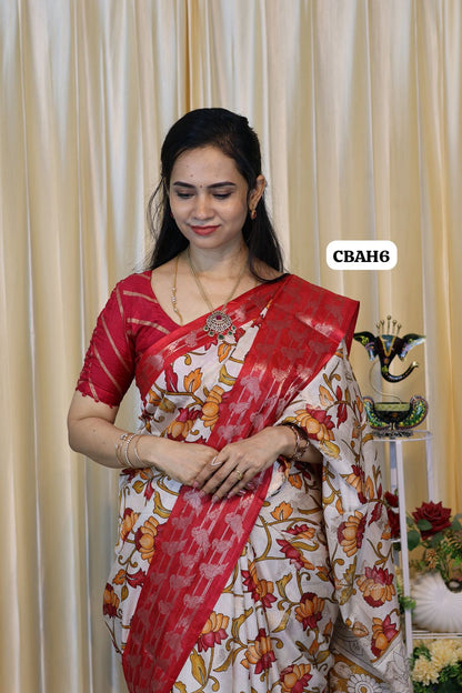Kalamkari design soft silk Saree 😍😎📚