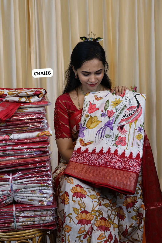 Kalamkari design soft silk Saree 😍😎📚