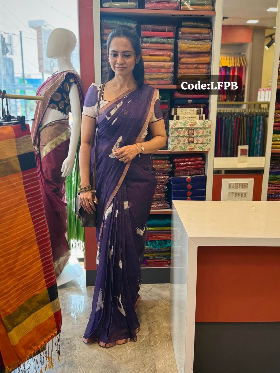 Soft linen cotton saree😍😎