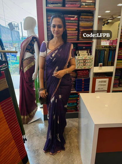 Soft linen cotton saree😍😎