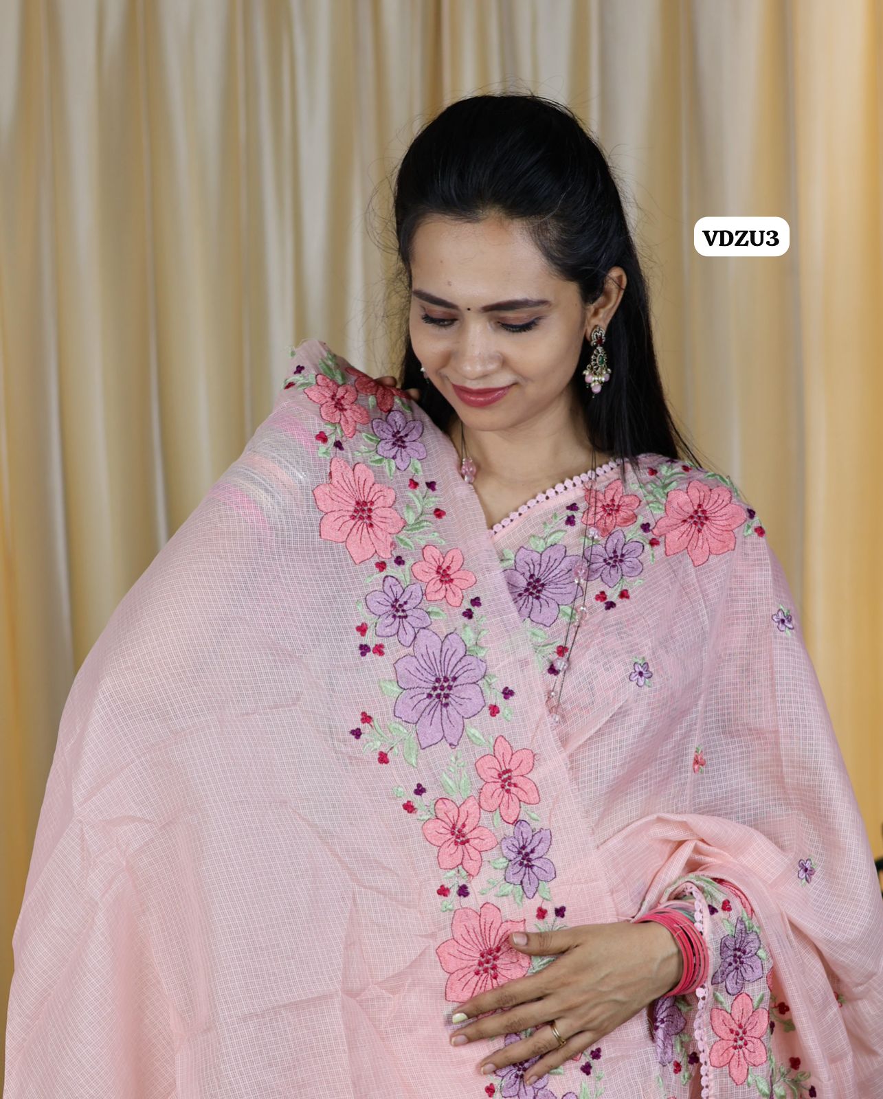 Premium soft kota cotton saree with embroidery work and crochet border  with running blouse 😍🥳