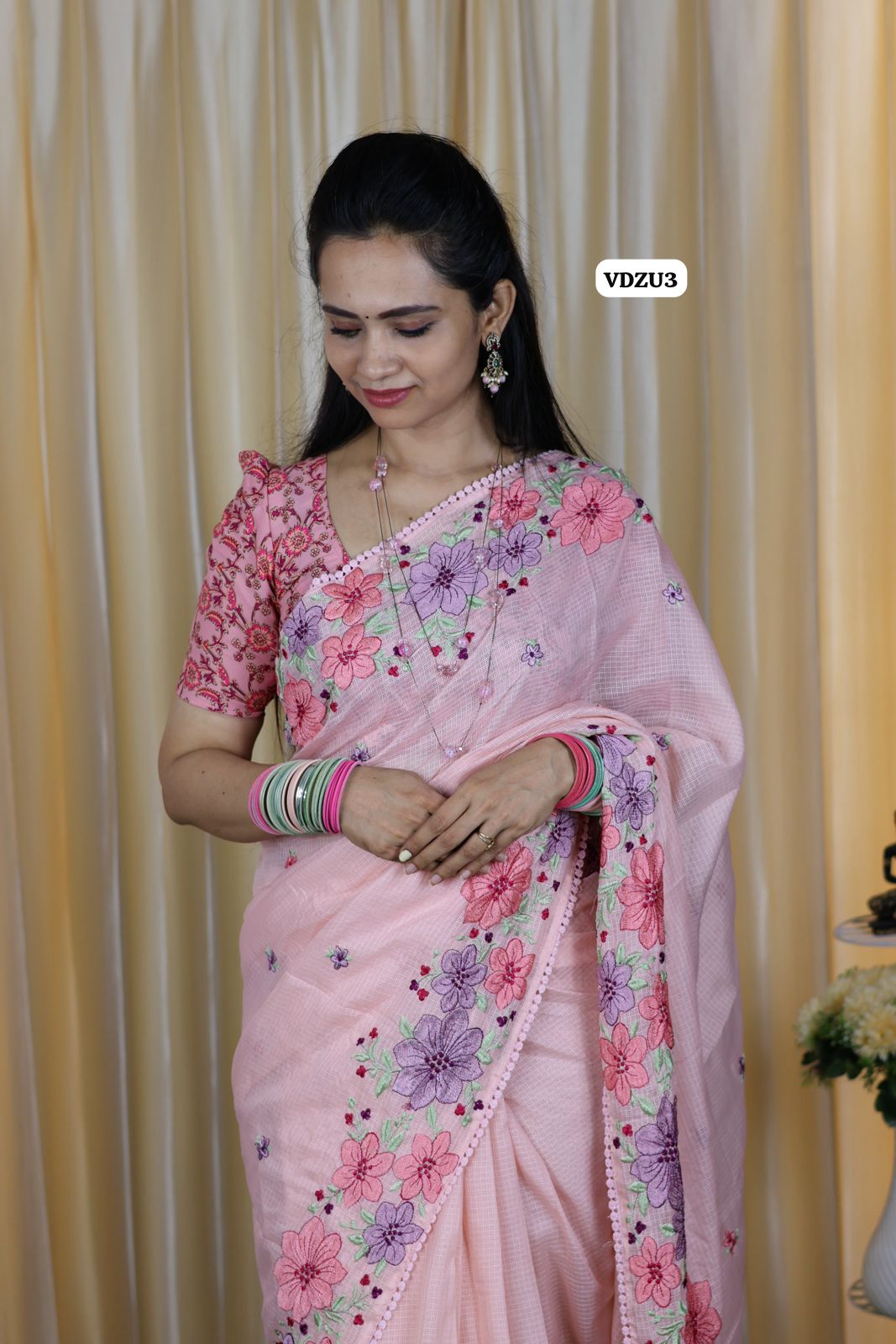 Premium soft kota cotton saree with embroidery work and crochet border  with running blouse 😍🥳