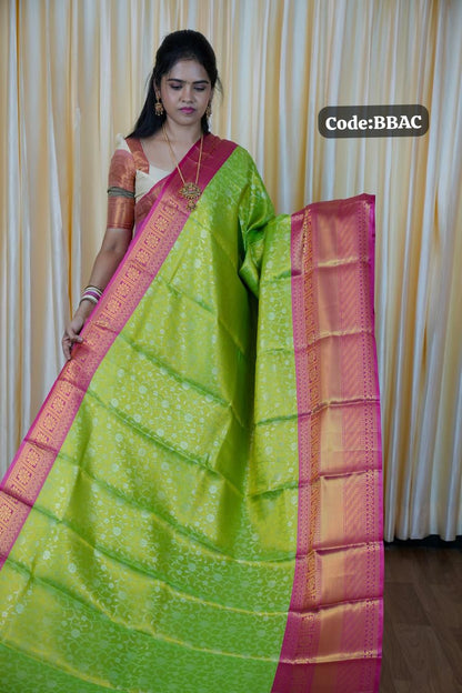 Kanchi inspired semi silk saree🥳
