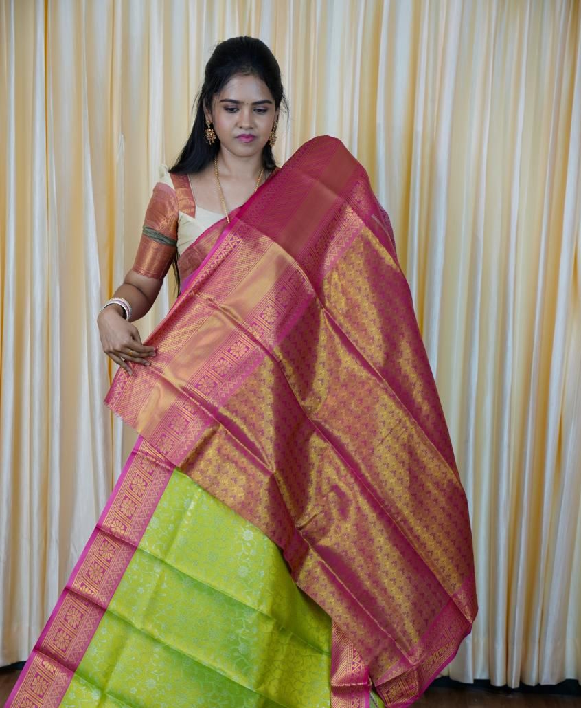 Kanchi inspired semi silk saree🥳