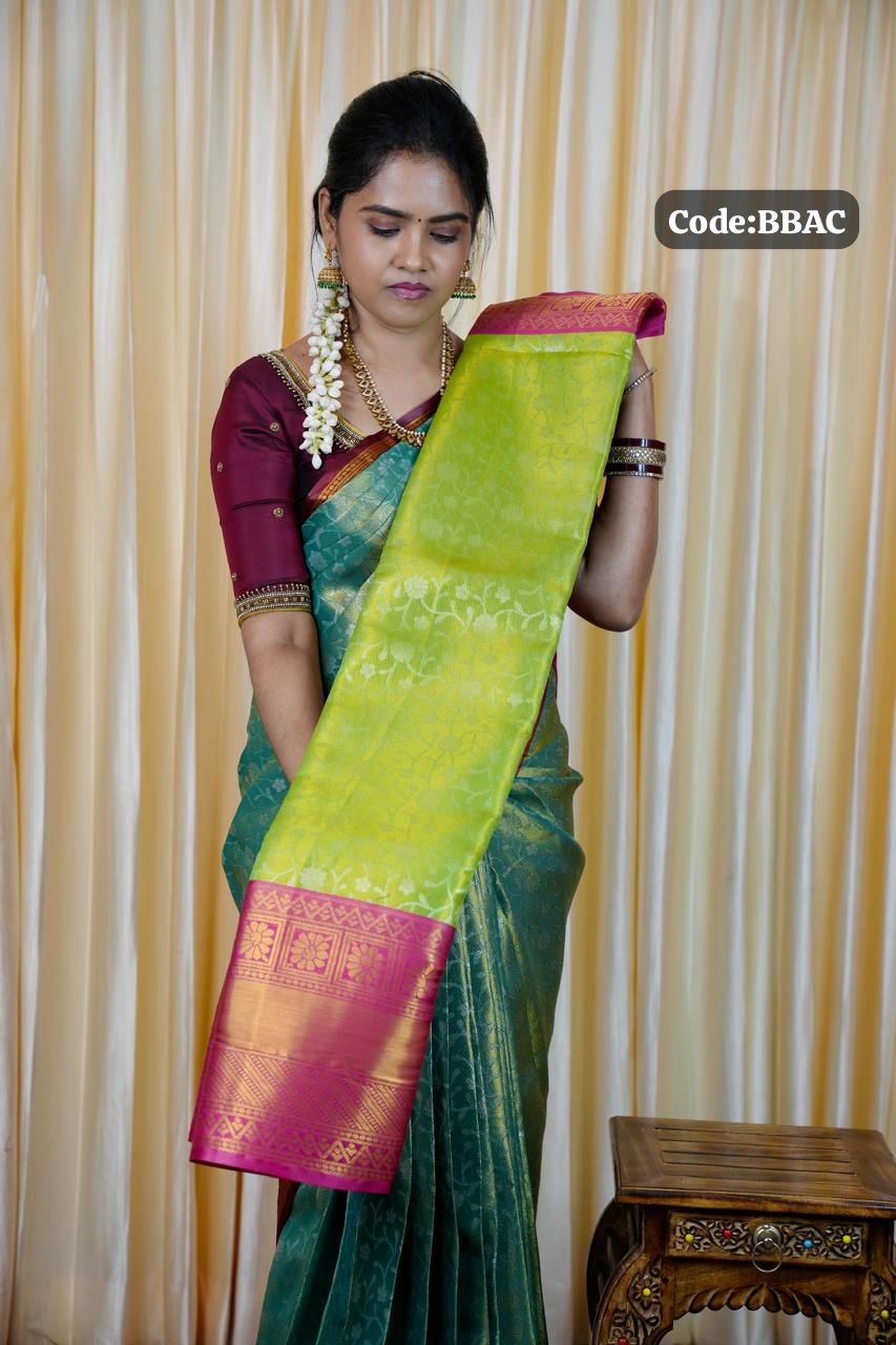 Kanchi inspired semi silk saree🥳