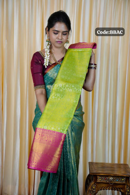 Kanchi inspired semi silk saree🥳