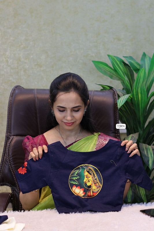 Premium quality readymade elastic blouse with printed design 😍⏰