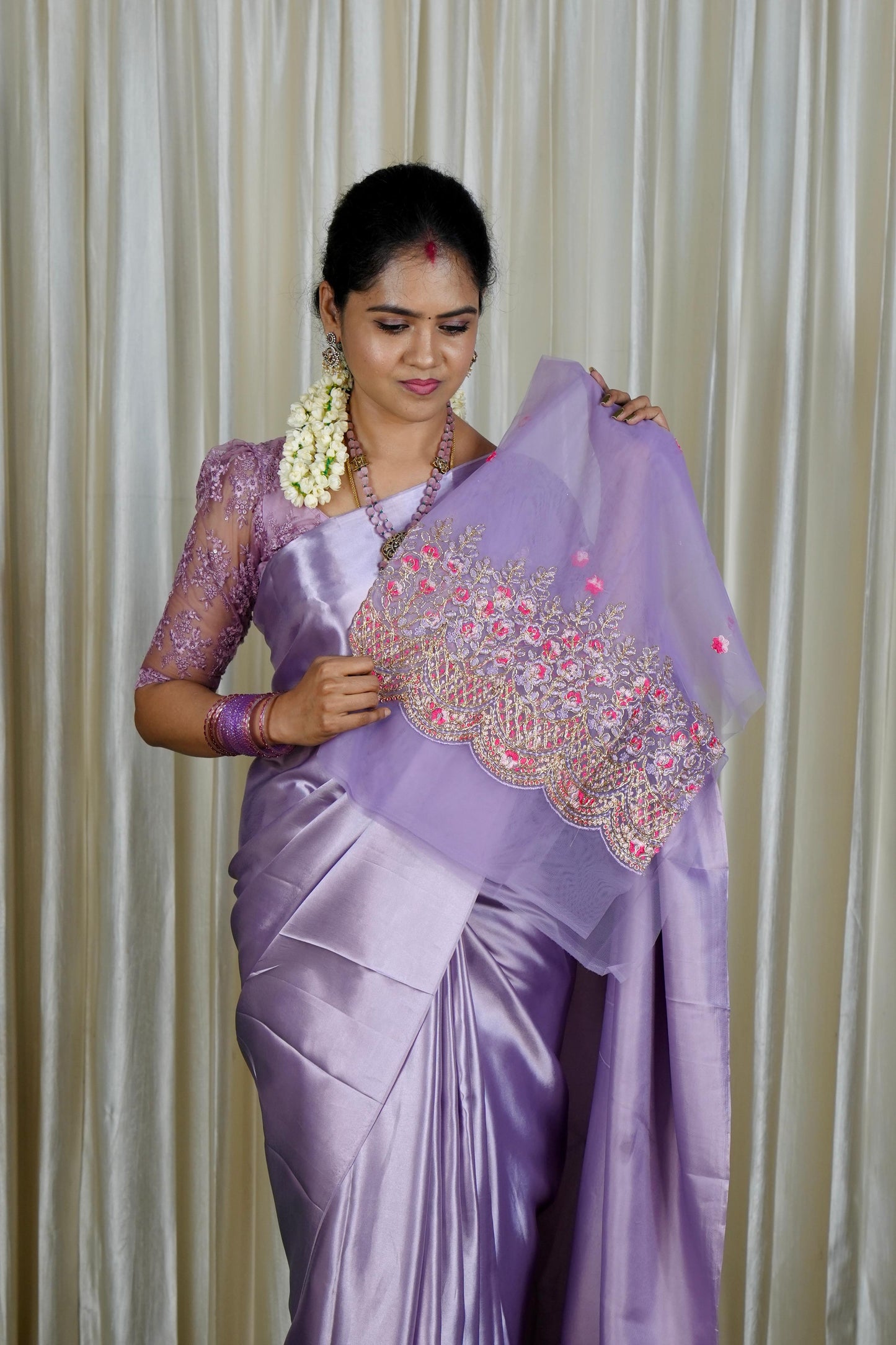 Satin saree ❌