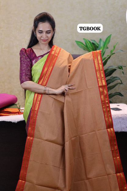Cotton saree with small border 😍😎📚