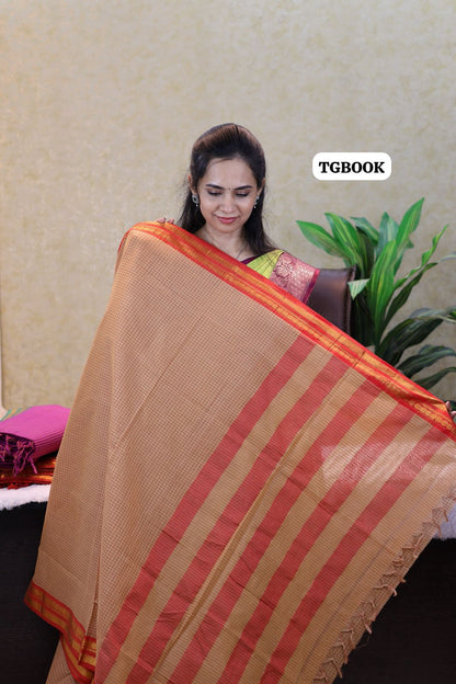 Cotton saree with small border 😍😎📚