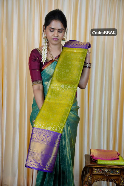 Kanchi inspired semi silk saree🥳