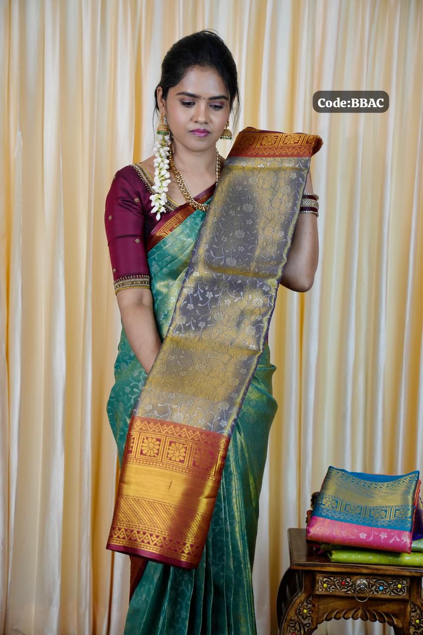 Kanchi inspired semi silk saree🥳
