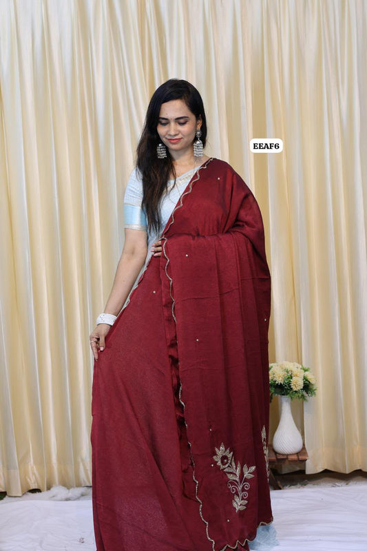 Kadhi viscose cut work saree😍🥳
