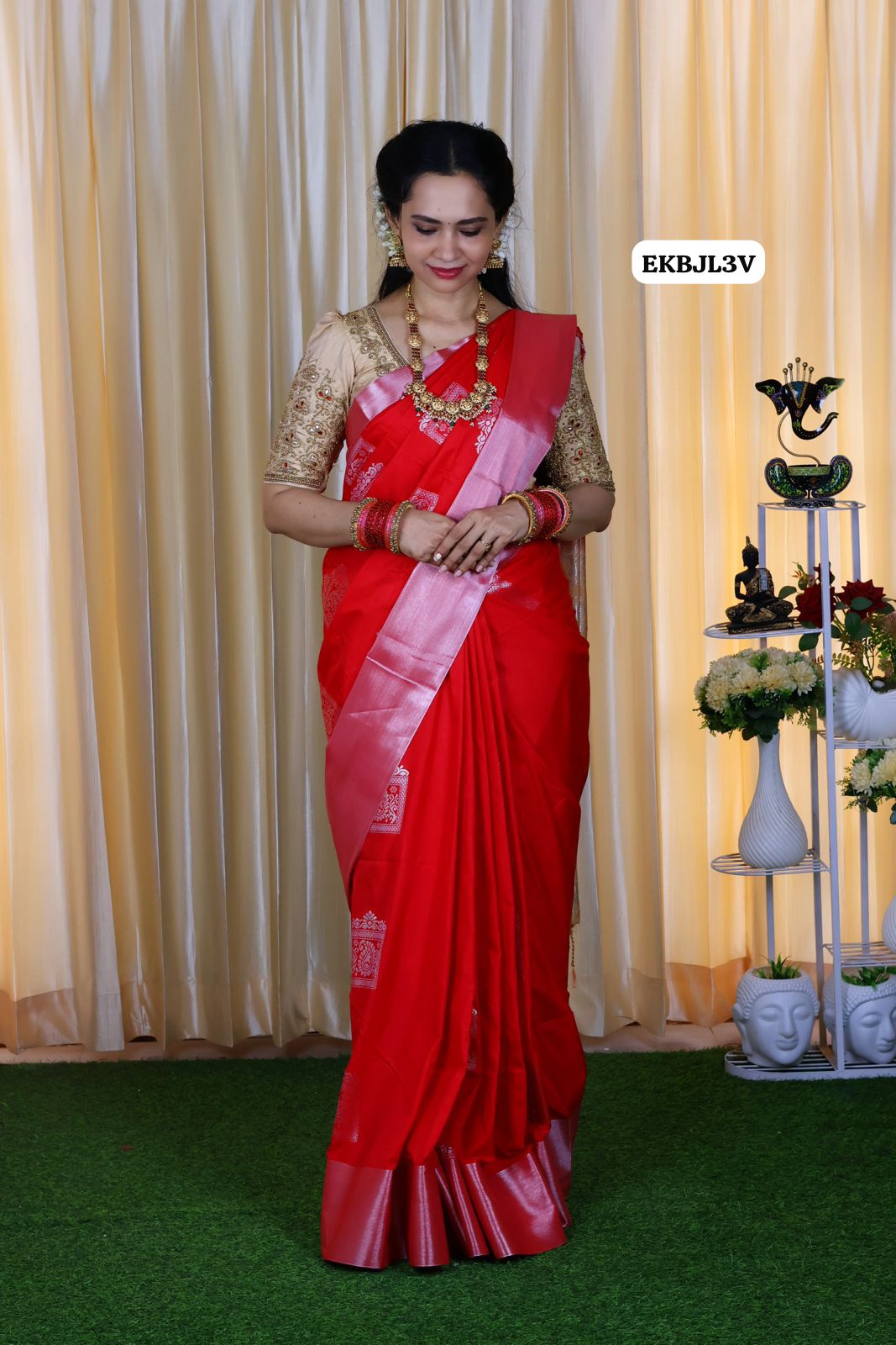Semi soft silk saree running blouse 😍🥳Red