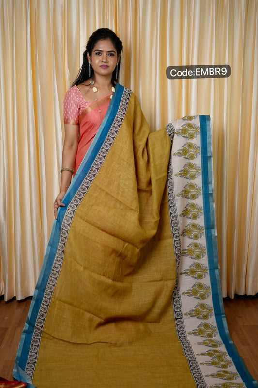 Linen cotton sarees🥳