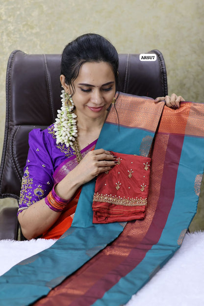 Saree with aari blouse combo 😍Ⓜ️