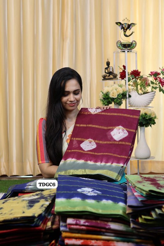 Kanchi cotton saree with bandhini design😍Ⓜ️😎