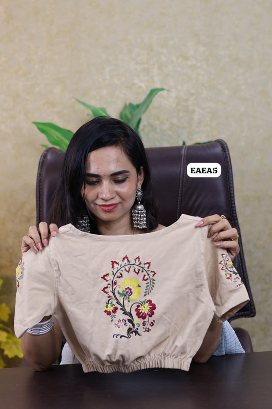 Premium quality readymade elastic blouse with printed design 😍⏰