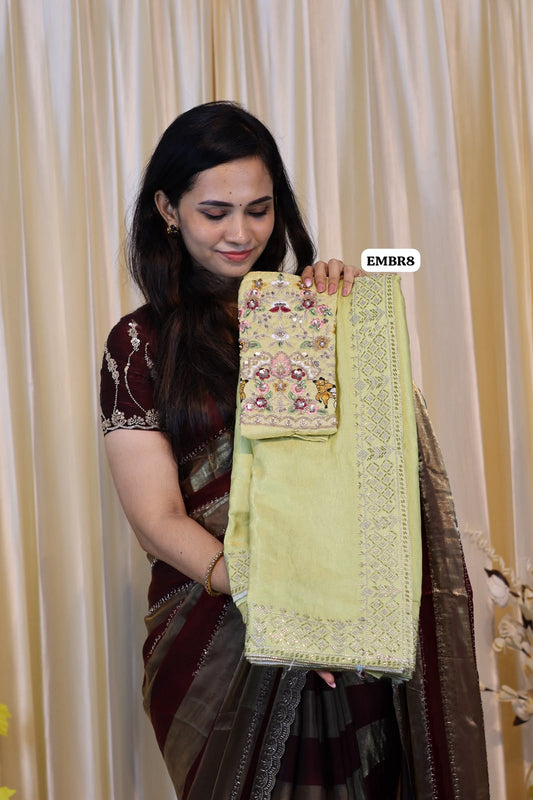 Space silk saree with jarkhand  diamond work 😍😎📚