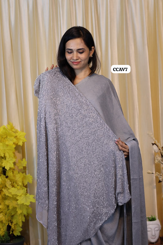 Viscose space silk with heavy designer blouse 🥳