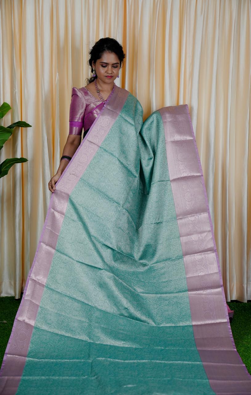 Katan bridal tissue saree🥳design 1