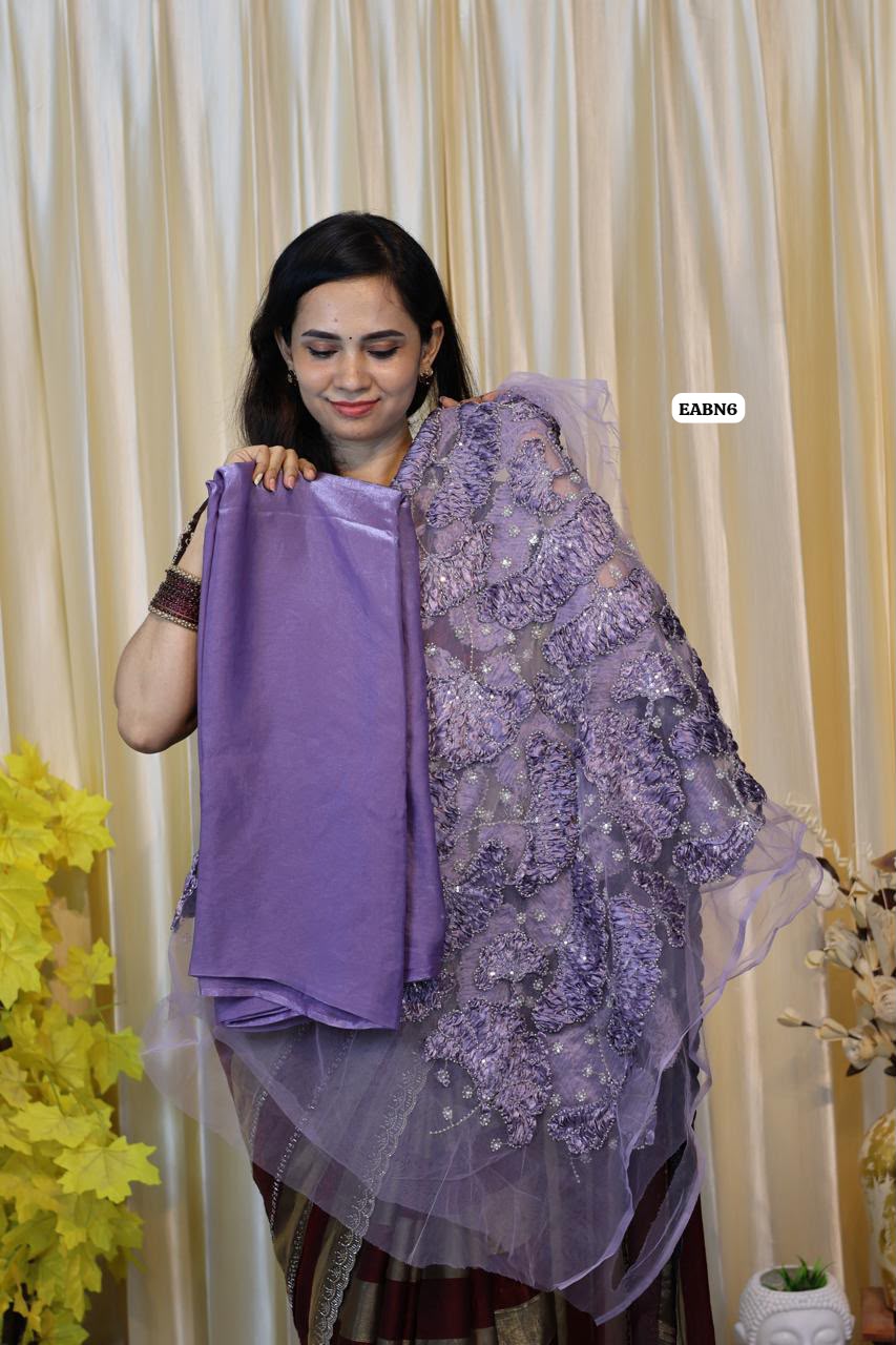 Space silk with satin work blouse 😍🥳