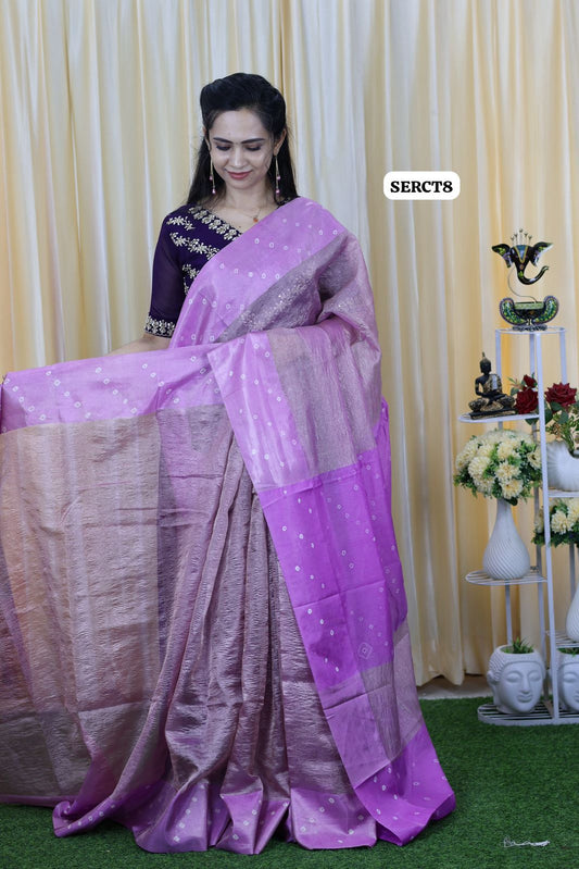 Soft crush tissue with Bandhni border 😍🥳