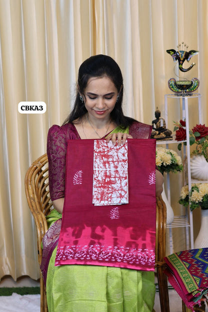 Classy cotton saree with contrast blouse 😍Ⓜ️