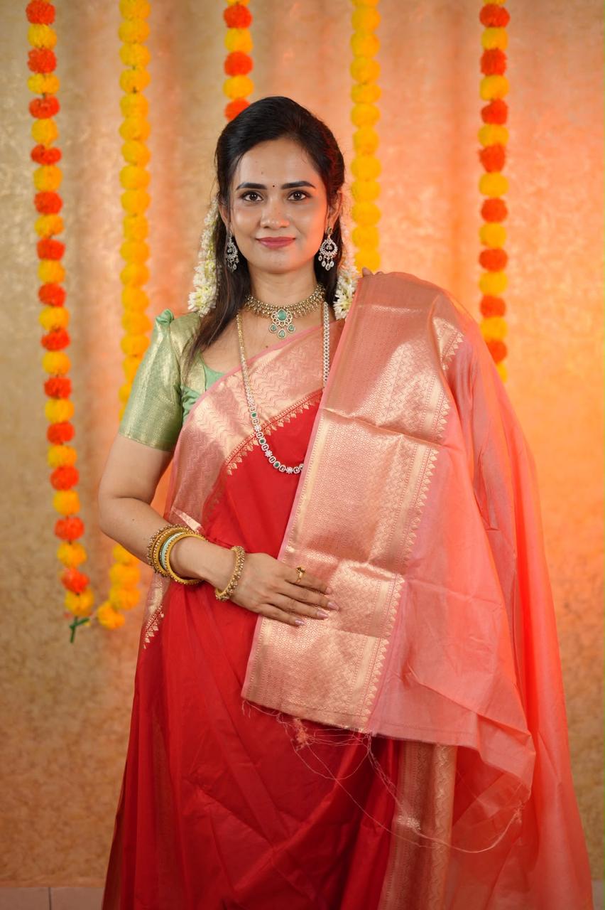 Premium warm silk saree🥳 prebook