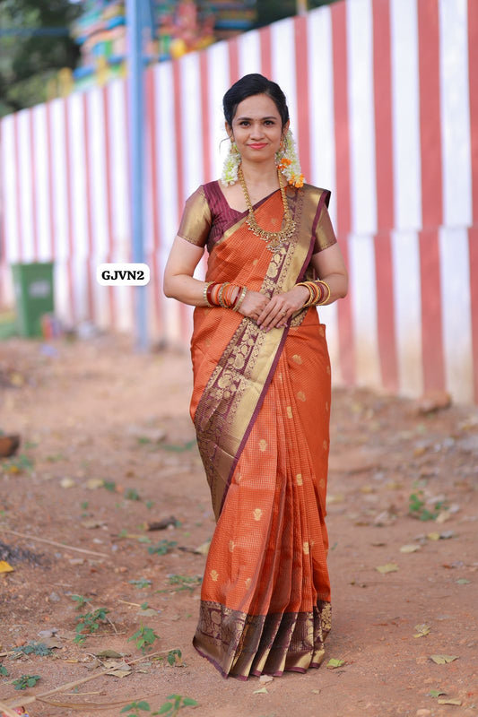 Kanchi semi silk saree 🥳