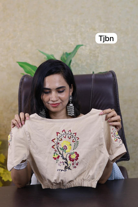 Premium quality readymade elastic blouse with printed design 😍⏰
