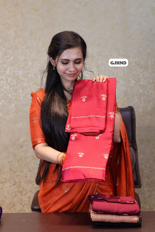 Pure viscose satin border with zari weaving georgette,Crafted for new Trends🥳