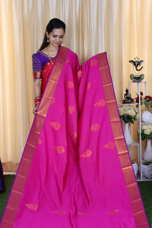 semi soft silk saree with running blouse 🥳