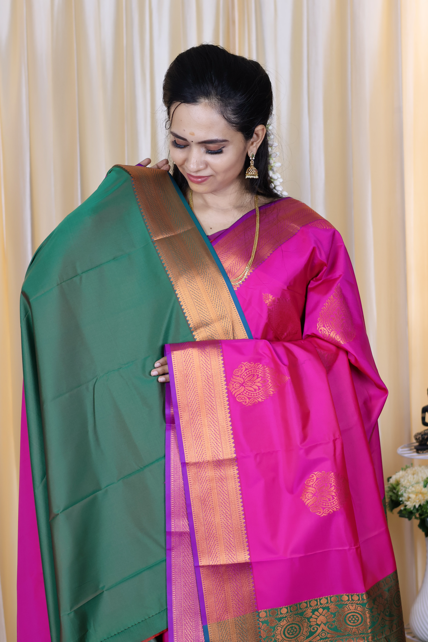 semi soft silk saree with running blouse 🥳