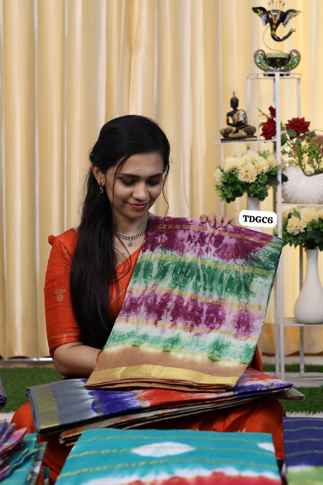 Kanchi cotton saree with bandhini design😍Ⓜ️😎