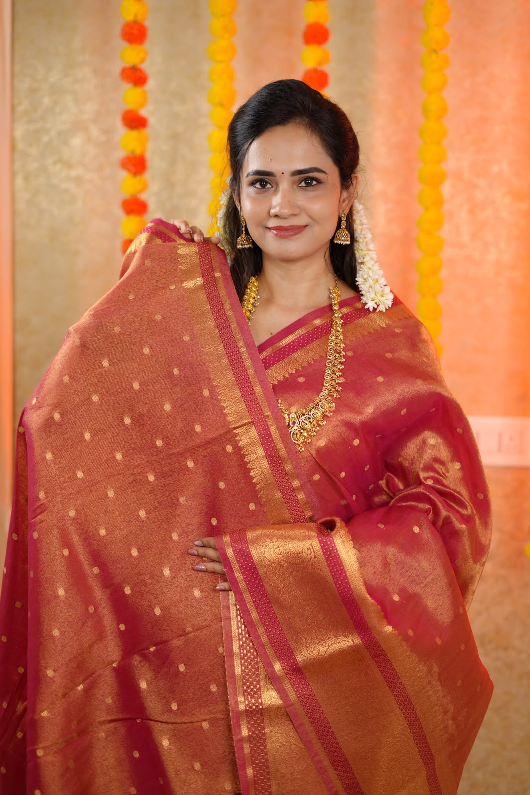 Tissue silk with zari weaving saree😍🥳