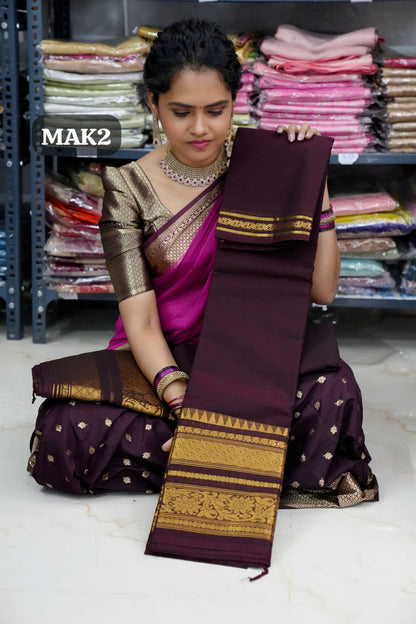 Kanchi cotton sarees  slightly design change 🎁