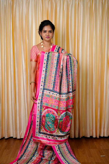 Chinnon mirror work saree🥰😎📚