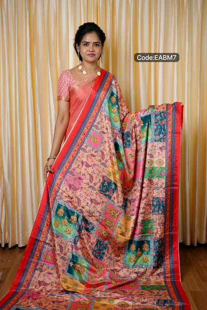 Chinnon mirror work saree🥰😎📚