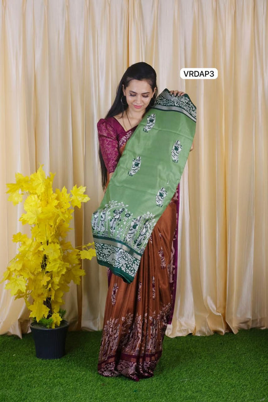 Modal semi silk saree❌