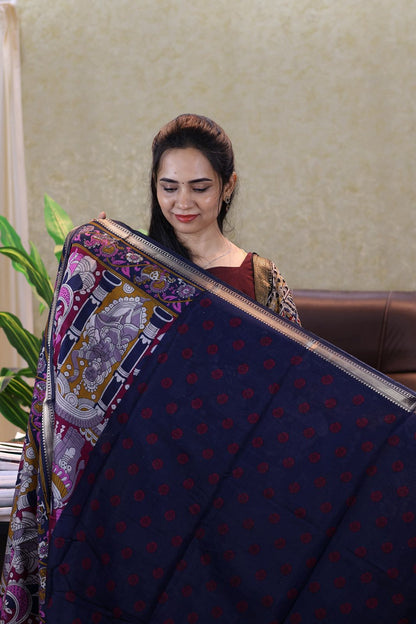 Kalamkari printed saree😍😎⏰