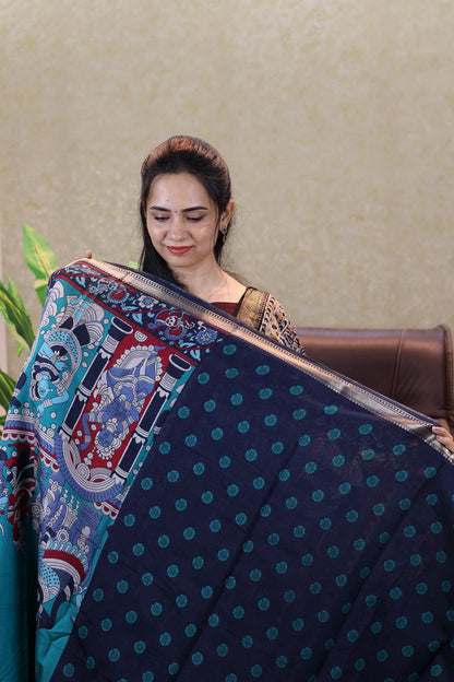 Kalamkari printed saree😍😎⏰
