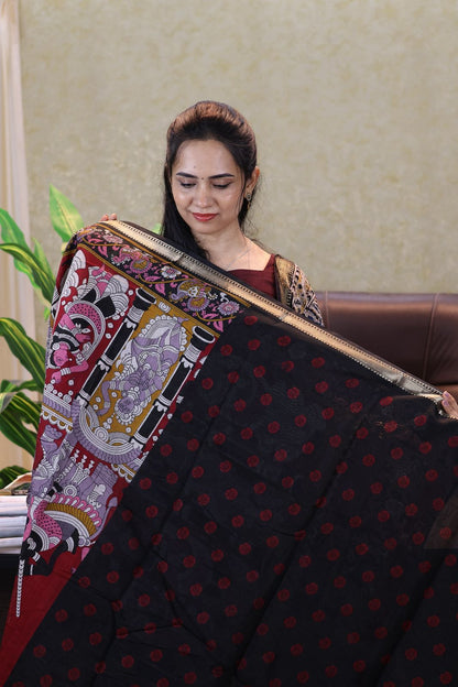 Kalamkari printed saree😍😎⏰