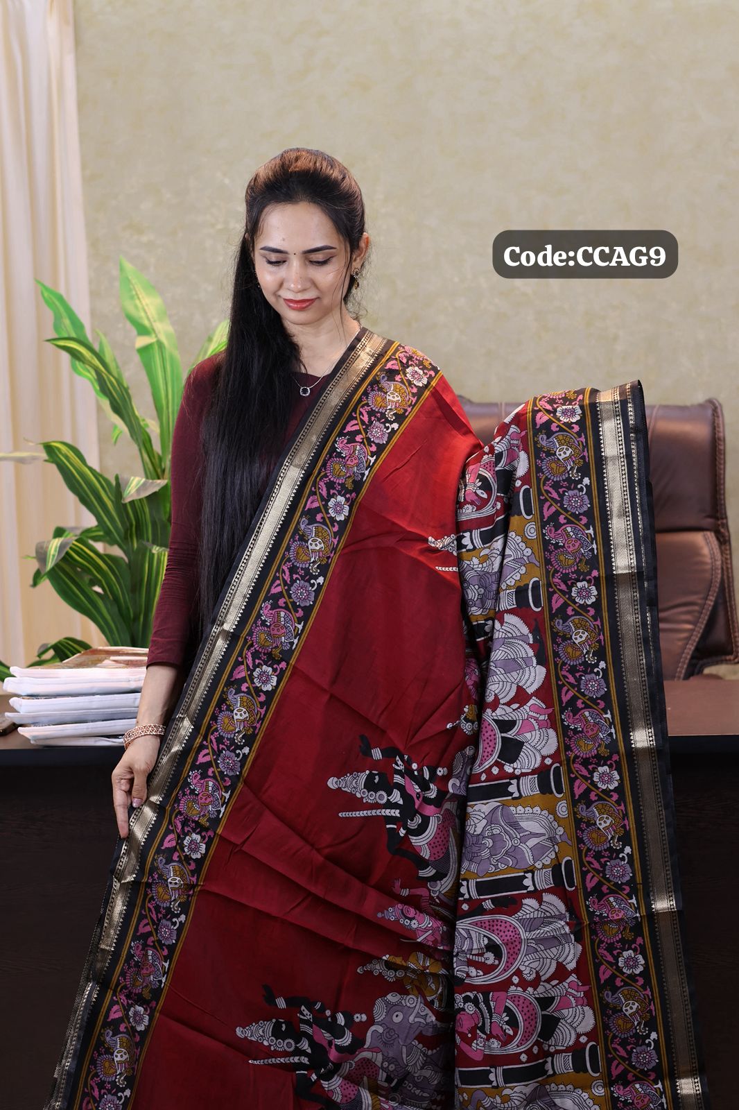 Kalamkari printed saree😍😎⏰