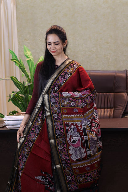 Kalamkari printed saree😍😎⏰